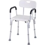 Homcom - chaise de douche si�ge de douche ergonomique hauteur r�glable pieds antid�rapants charge max. ...