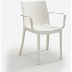 Chaise empilable avec accoudoirs pour bar de jardin ext�rieur victoria bica - blanc