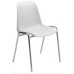 Chaise empilable moderne en mtal et polypropylne, pour salle  manger, cuisine ou salon, cm 57x49h78, ...