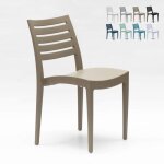 Chaise empilable polypropyl�ne pour maison endroits publics et ext�rieur grand soleil firenze - beige ...