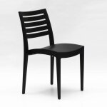 Chaise empilable polypropyl�ne pour maison endroits publics et ext�rieur grand soleil firenze - noir