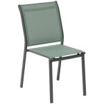 Chaise essentia empilable vert olive & graphite - hesp�ride