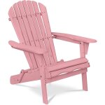 Chaise d'extrieur en bois avec accoudoirs - chaise de jardin adirondack - adirondack rose ple
