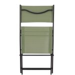 Chaise exterieur pliable elba textilene vert - lot de 4 Chaise exterieur pliable elba textilene vert - lot de 4