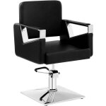 Fauteuil de barbier - physa - matriaux : acier, similicuir - hauteur d?assise :44, 5 - 55 cm - noir