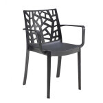 Chaise de fauteuil �quipable dans des bars et restaurants en r�sine ext�rieure internes avec un dossier ...