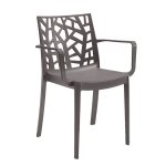 Chaise de fauteuil quipable dans des bars et restaurants en rsine extrieure internes avec un dossier ...