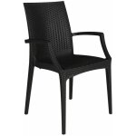 Defibrico - chaise de fauteuil en fauteuil sans extrait jardin de chaise avec structure en r�sine black ...