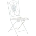 Chaise de fer �l�gante r�tive disponible en diff�rentes couleurs colore : blanc