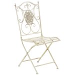 Chaise de jardin en m�tal sibell cr�me antique