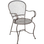 Chaise en fer forg chaise de jardin et terrasse fauteuil avec accoudoirs style rustique vintage extrieur ...