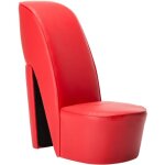 Vidaxl - chaise en forme de chaussure � talon haut rouge similicuir
