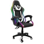 Chaise gaming massage avec lumière led dossier haut dossier et hauteur de siège règlable avec appui - ... Chaise gaming massage avec lumière led dossier haut dossier et hauteur de siège règlable avec appui - ...
