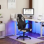 Chaise gaming respirant en tissu, pivotant  360, dossier haut, fauteuil gamer, chaise bureau, sige ...