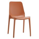 Chaise ginevra terracotta en technopolym�re renforc� avec fibre de verre - hauteur d'assise 47 cm - utilisatio ...