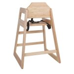 Chaise haute en bois finition naturelle - bolero Chaise haute en bois finition naturelle - bolero