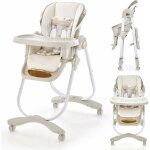 Chaise haute  roulettes bb 6 - 36 mois - rglable en hauteur - double plateau rglable - dossier inclinable ...