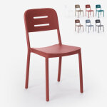 Chaise int�rieur ext�rieur bar restaurant et jardin design moderne mose - rouge