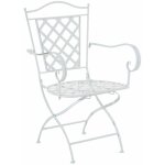 Chaise de jardin adara en fer forg blanc