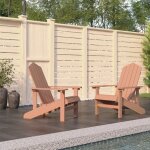 Chaises de jardin adirondack lot de 2 pehd marron vidaxl