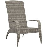 Vidaxl - chaise de jardin adirondack gris r�sine tress�e