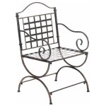 Clp ? chaise de jardin en m�tal ? hauteur 92 cm ? dossier robuste ? accoudoirs fixes ? confort optimal ...