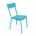 Oviala - chaise de jardin en mtal bistrot bleu