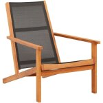 Vidaxl - chaise de jardin noir bois d'eucalyptus solide et textilène Vidaxl - chaise de jardin noir bois d'eucalyptus solide et textilène
