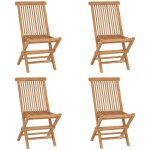 Minkurow - chaises de jardin pliables lot de 4 bois de teck massif vidaxl