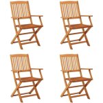 Vidaxl - chaises de jardin pliables 4 pcs bois d'eucalyptus massif