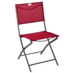 Iperbriko - chaise de jardin pliante modula rouge