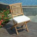 Teck'attitude - chaises de jardin pliantes en teck massif barbade (lot de 2)