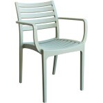 Chaise de chaise de jardin en r�sine extractible avec session et lyndon horizontal sage � lattes et dossier ...