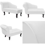 Vidaxl - chaise longue blanc similicuir - chaise longue blanche - chaise longue similicuir - mobilier ...