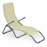 Chaise longue formentera basculante acier et textile 450 gr / m² couleur beige Chaise longue formentera basculante acier et textile 450 gr / m² couleur beige