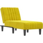 Vidaxl - chaise longue jaune velours