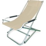 Chaise longue pivotante elba en aluminium et pvc 600d couleur beige Chaise longue pivotante elba en aluminium et pvc 600d couleur beige