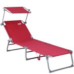Casaria - chaise longue pliable transat avec pare - soleil facile à transporter bain de soleil pour plage ... Casaria - chaise longue pliable transat avec pare - soleil facile à transporter bain de soleil pour plage ...