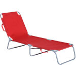 Chaise longue pliante atlantar ? rouge