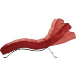 Venesetti - chaise longue rglable multipositions, en cuir de luxe italien, sweet, rouge - rouge