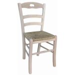 Okaffarefatto - chaise loris en bois avec assise en paille brute à peindre Okaffarefatto - chaise loris en bois avec assise en paille brute à peindre