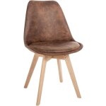 Chaise de lunch brown liares, faux cuir Chaise de lunch brown liares, faux cuir