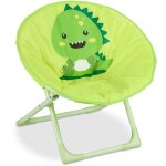 Fauteuil pour enfant, pliant, monstre, h x l x p : 47 x 50 x 48 cm, pour intrieur ou extrieur, vert ...