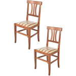 Tommychairs - set 2 chaises artemisia pour cuisine, bar et salle � manger, robuste structure en bois ...