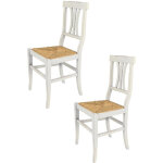 Tommychairs - set 2 chaises artemisia pour cuisine, bar et salle  manger en style shabby chic, structure ...