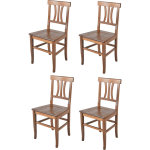 Tommychairs - set 4 chaises artemisia pour cuisine, bar et salle  manger, robuste structure en bois ...
