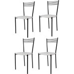 Tommychairs - set 4 chaises elegance pour cuisine, bar et salle  manger, robuste structure en acier ...