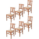 Tommychairs - set 6 chaises artemisia pour cuisine, bar et salle àmanger, robuste structure en bois de ... Tommychairs - set 6 chaises artemisia pour cuisine, bar et salle àmanger, robuste structure en bois de ...