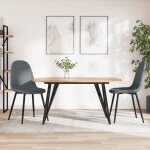 Chaises � manger lot de 2 gris fonc� velours vidaxl