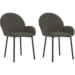 Chaises � manger lot de 2 gris fonc� velours vidaxl